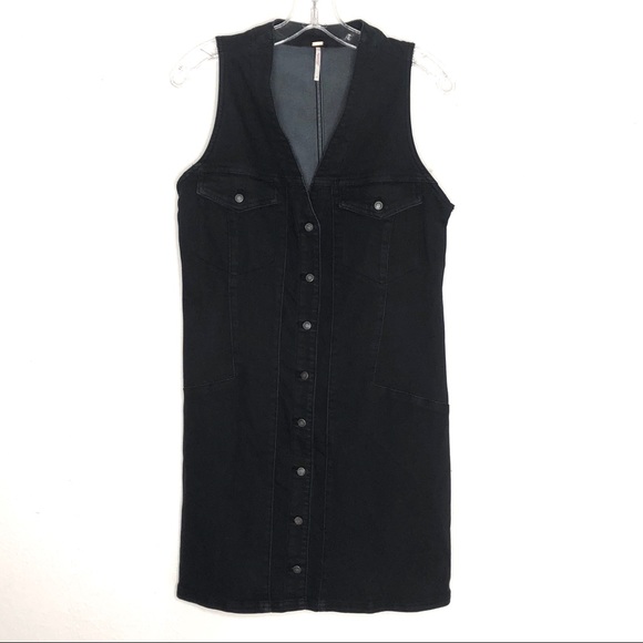 Free People Dresses & Skirts - Free People Wandering Star Black MiniDress 10